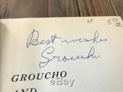 Groucho and Me The Autobiography of Groucho Marx book Signed First Edition