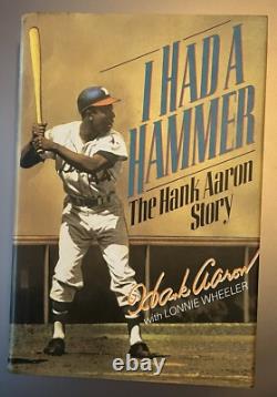 HANK AARON Signed AUTOGRAPH I Had A Hammer Book First Edition 1st Atlanta Braves