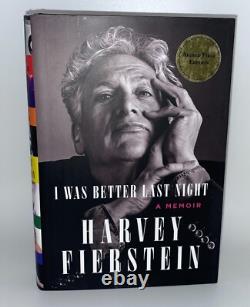 HARVEY FIERSTEIN Signed First Edition Book I WAS BETTER LAST NIGHT JSA COA Cert