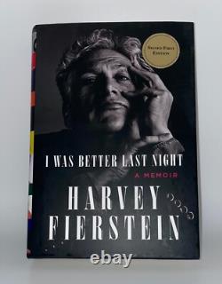 HARVEY FIERSTEIN Signed First Edition Book I WAS BETTER LAST NIGHT JSA COA Cert