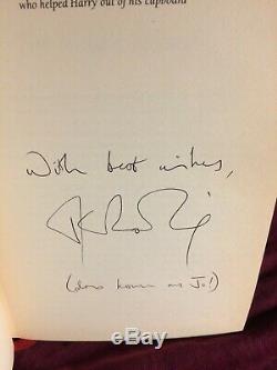 Hand Signed J. K. Rowling Harry Potter and the Goblet of Fire Deluxe Edition