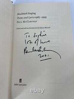 Hand Signed Sir Paul McCartney Blackbird Singing 1st Edition Book Beatles Lyrics