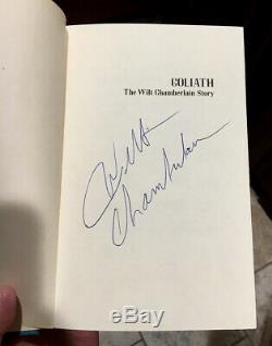 Hard To Find Wilt Chamberlain Signed First Edition 1977 Hardcover Book Goliath