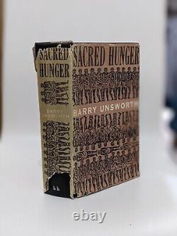 Hardcover'Sacred Hunger' 1st Edition, SIGNED 1992 by Barry Unsworth