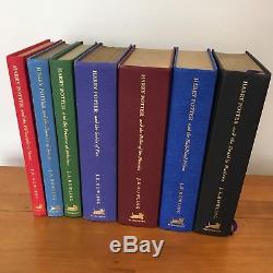 Harry Potter Deluxe UK Complete Book Set First Edition J K Rowling Signed Print