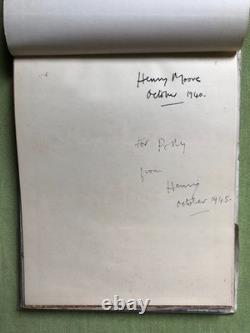 Henry Moore Shelter Sketch Book SIGNED First Edition UK 1944 DJ Real Signature