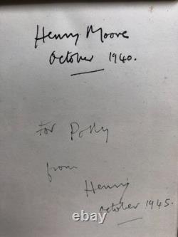 Henry Moore Shelter Sketch Book SIGNED First Edition UK 1944 DJ Real Signature