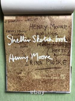 Henry Moore Shelter Sketch Book SIGNED First Edition UK 1944 DJ Real Signature