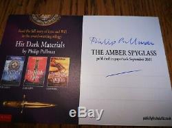 His Dark Materials Philip Pullman FIRST EDITION Trilogy Hardback books HB signed