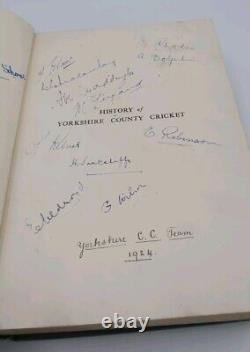 History of Yorkshire County Cricket 1903-1923 Signed by 1924 CC Team Sport Book