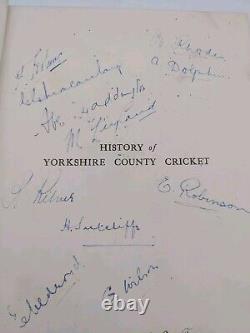 History of Yorkshire County Cricket 1903-1923 Signed by 1924 CC Team Sport Book