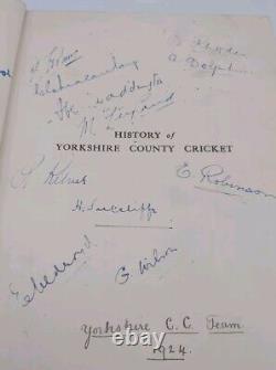 History of Yorkshire County Cricket 1903-1923 Signed by 1924 CC Team Sport Book