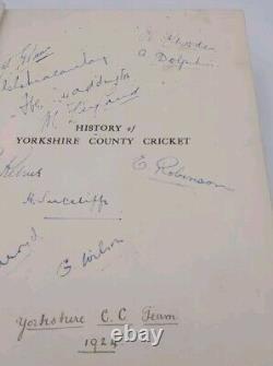 History of Yorkshire County Cricket 1903-1923 Signed by 1924 CC Team Sport Book