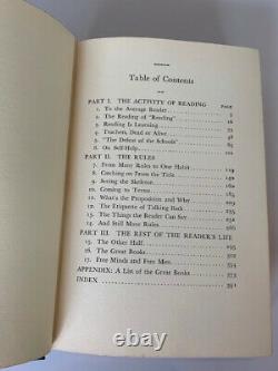 How to Read a Book FIRST EDITION Mortimer J Adler SIGNED 1940 HC