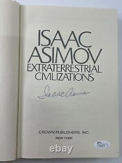 ISAAC ASIMOV Signed Book Extraterrestrial Civilizations 1st Edition 1979 JSA