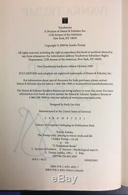 IVANKA TRUMP signed autographed Trump Card book 1st edition President Donald USA