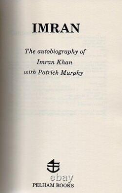 Imran Khan SIGNED Autobiography Cricket Pakistan Prime Minister Cricketer Prison