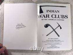 Indian War Clubs of the American Frontier by Baldwin SIGNED 1st Edition Book