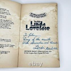 Inside Linda Lovelace SIGNED Novel Book GB First Edition 1974 Paperback RARE