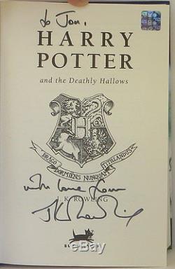 J. K. ROWLING Harry Potter And the Deathly Hallows (Book 7) INSCRIBED 1ST EDITION