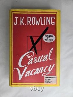 J. K. Rowling The Casual Vacancy Signed 1st Edition Hardcover Collectable 2012