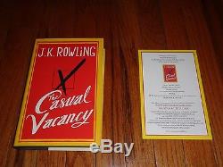 JK Rowling Autographed Signed 1st Edition book Casual Vacancy Harry Potter