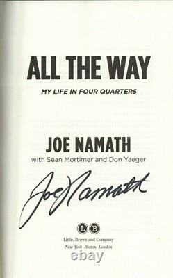 JOE NAMATH signed autographed 1st edition book