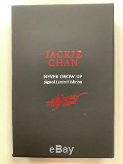 Jackie Chan Signed Book Never Grow Up Limited Edition Autograph JSA Guarantee