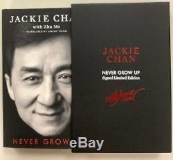 Jackie Chan Signed Book Never Grow Up Limited Edition Autograph JSA Guarantee