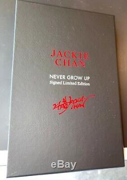 Jackie Chan Signed Limited Edition Book Special Box Never Grow Up COA