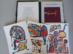 Jacques DOUCET Three signed lithographs, luxury-edition with book