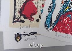 Jacques DOUCET Three signed lithographs, luxury-edition with book