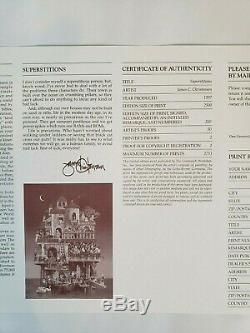James Christensen Superstitions with Book 1997 Signed Limited Edition #5 of 2500