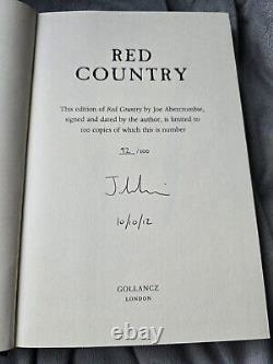 Joe Abercrombie Red Country. First Edition, Signed & Numbered Hardback Book