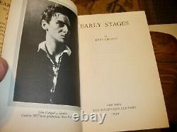 John Gielgud, Early Stages, HBDJ, SIGNED, 1939, 1st, Illustrated, Nice