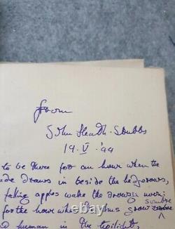 John HEATH STUBBS. 1st Edition With Signed Letter And Signed Book By Stubbs