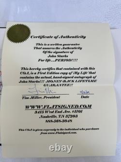 John Starks Signed 1st Edition Book My Life + DVD COA Knicks Autograph