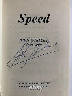 John Surtees Own Story Speed Book SIGNED John Surtees 1st Edition 1963 T. T Champ