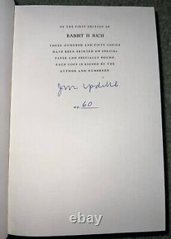 John Updike / Rabbit is Rich Limiter Signed 1st Edition! 1981 RARE #60/250 Book