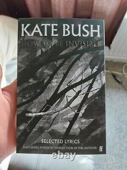 Kate Bush How to Be invisible signed edition selected lyrics book new in hand