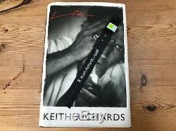 Keith Richards Life Signed 1st Edition Book with Wristband Flyer and Receipt