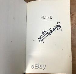 Keith Richards Life Signed 1st Edition Book with Wristband Flyer and Receipt