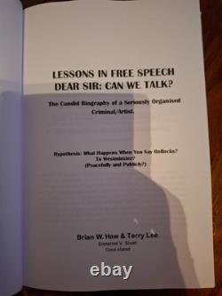 LESSONS IN FREE SPEECH' New rare limited edition numbered signed hardback book