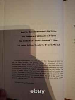 LESSONS IN FREE SPEECH' New rare limited edition numbered signed hardback book