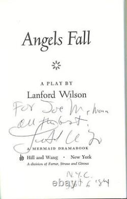 Lanford Wilson Angels Fall Signed Autograph 1st Edition Book