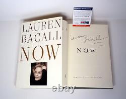 Lauren Bacall Signed Autograph Now 1st Edition Book PSA/DNA COA