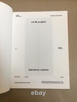 Lawrence Weiner Books 1968-1989 Catalogue Raisonne SIGNED FIRST EDITION RARE