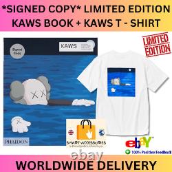 Limited Edition SIGNED COPY The Definitive Book On KAWS & KAWS T-SHIRT