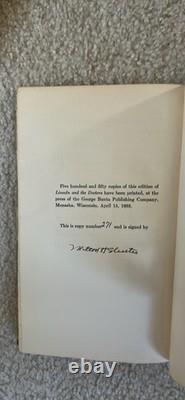 Lincoln and the Doctors by Milton Shutes 1933 signed limited edition rare book