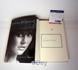 Linda Ronstadt Signed Autograph Simple Dreams 1st Edition Book PSA/DNA COA